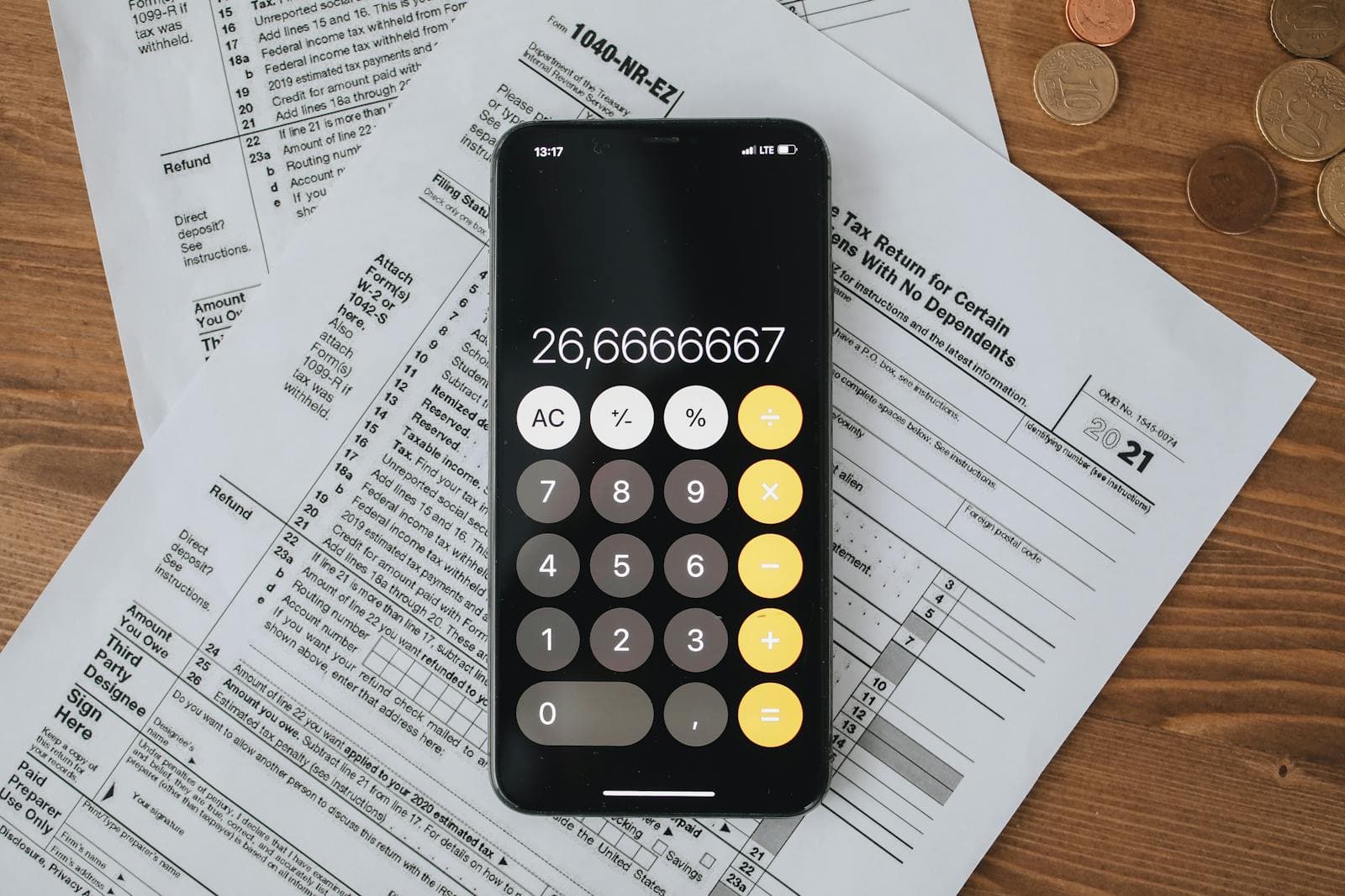 Calculator op fiscale documenten